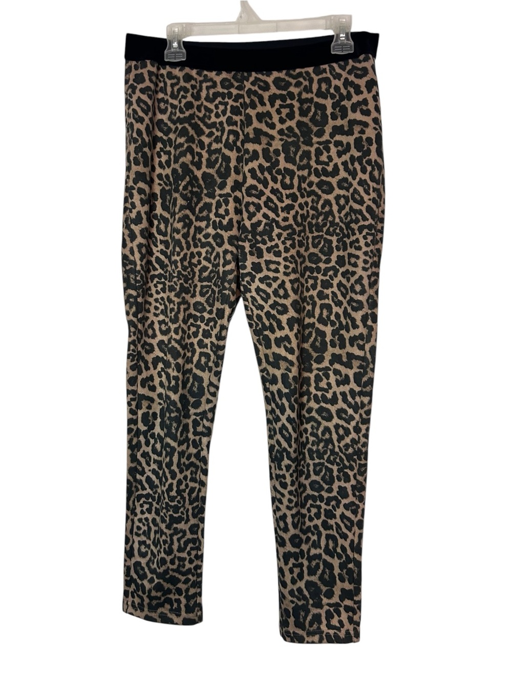 Zara Basic Women’s Leopard Print Leggings - Black & Tan
